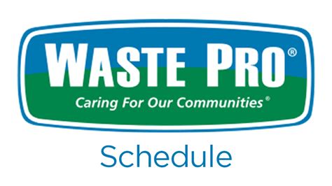 waste pro schedule this week.